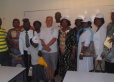 The missionary group visit the Francophone Bible Institute in Jerusalem, run by Pastor El Baz.