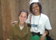 Sister Sello with a young Israeli soldier